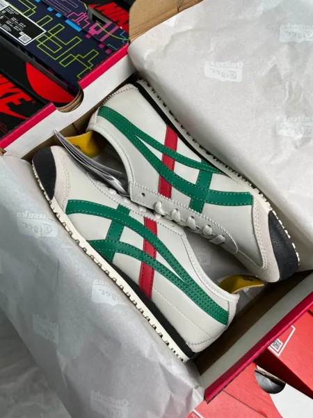 Asics Onitsuka Tiger Mexico 66 White Lime Green Sneakers - 81