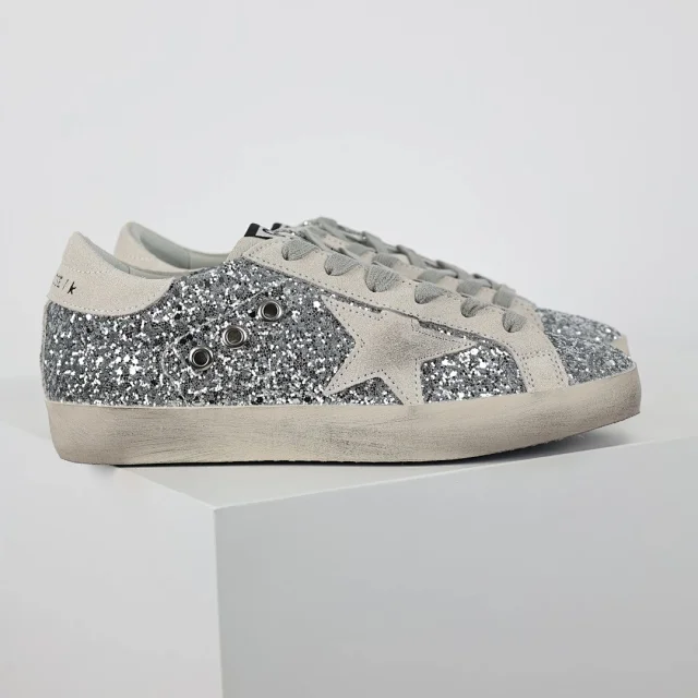 Golden Goose Sneakers Distressed star-appliqué low-top product detail image 43
