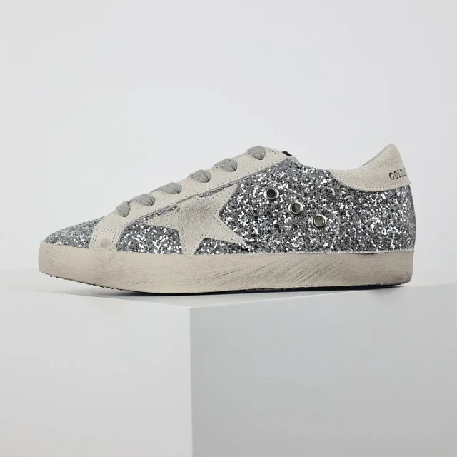 Golden Goose Sneakers Distressed star-appliqué low-top product detail image 37