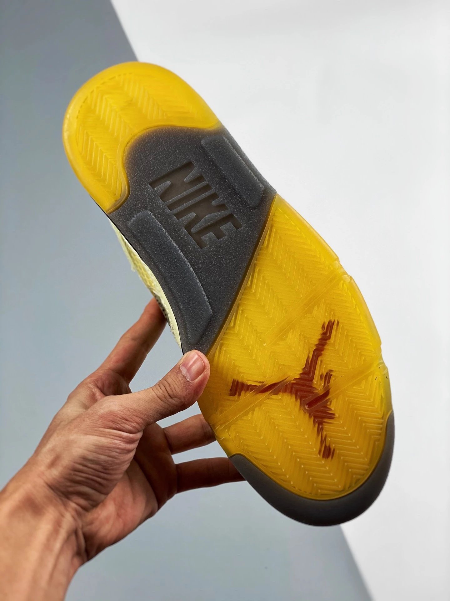 Off-White x Air Jordan 5 Retro 'Sail' Sneakers Basketball Shoes - 30