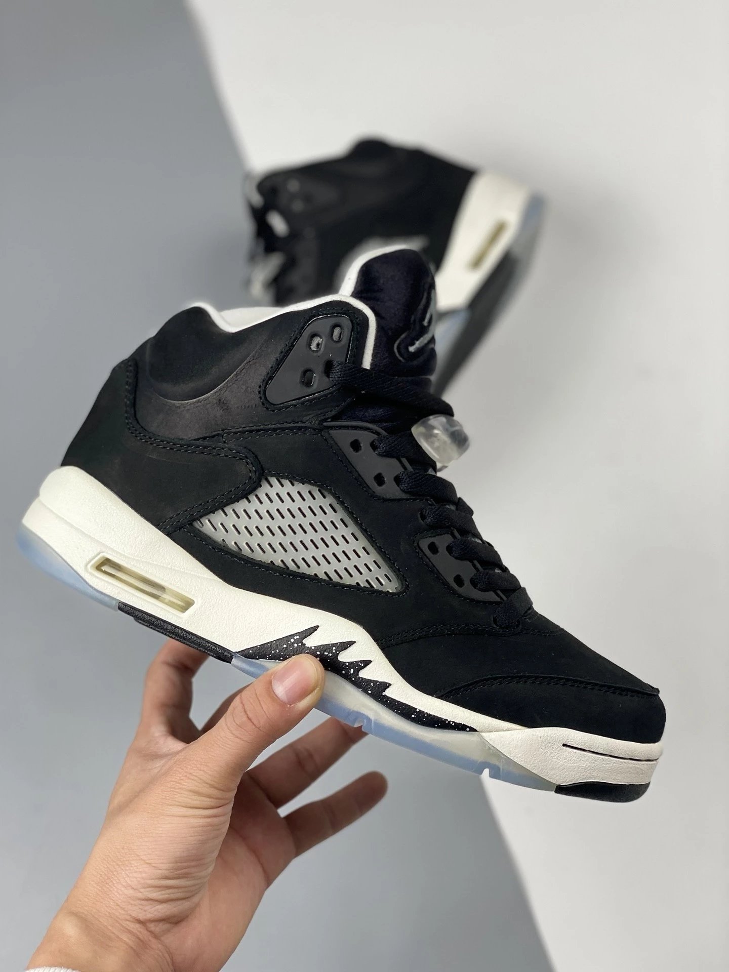 Off-White x Air Jordan 5 Retro 'Sail' Sneakers Basketball Shoes - 45