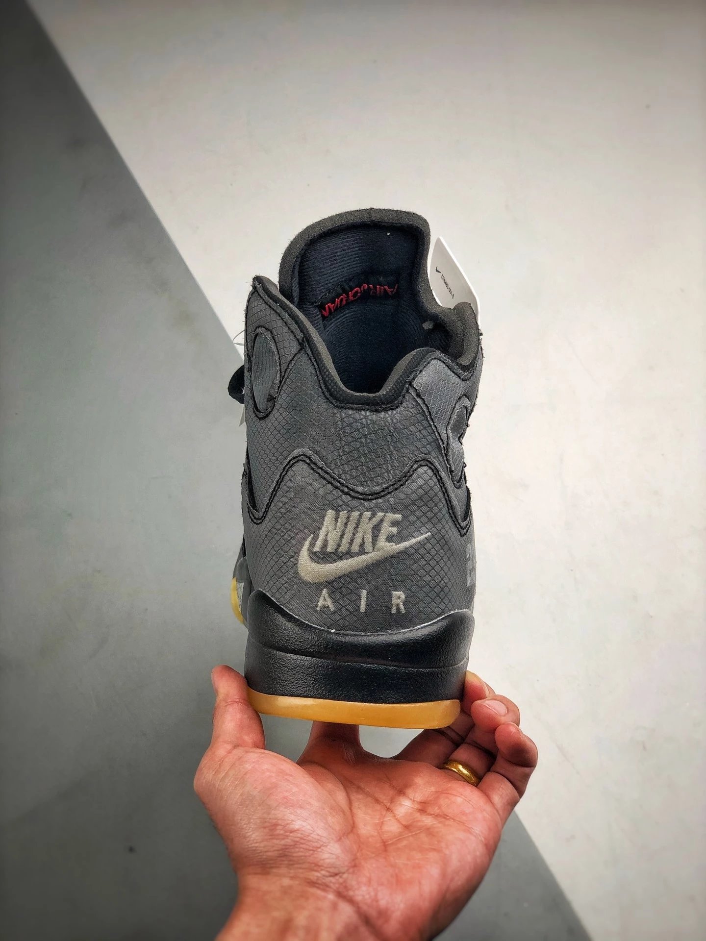 Off-White x Air Jordan 5 Retro 'Sail' Sneakers Basketball Shoes - 40