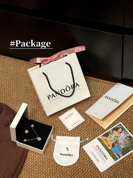 Pandora Mozambique Stone Water Diamond Love Series Three Piece Set