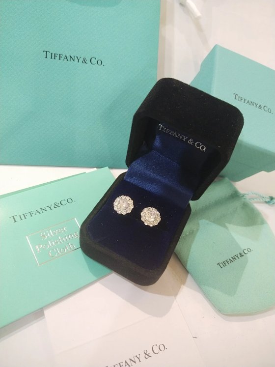 Tiffany Moissanite Sunflower Earrings