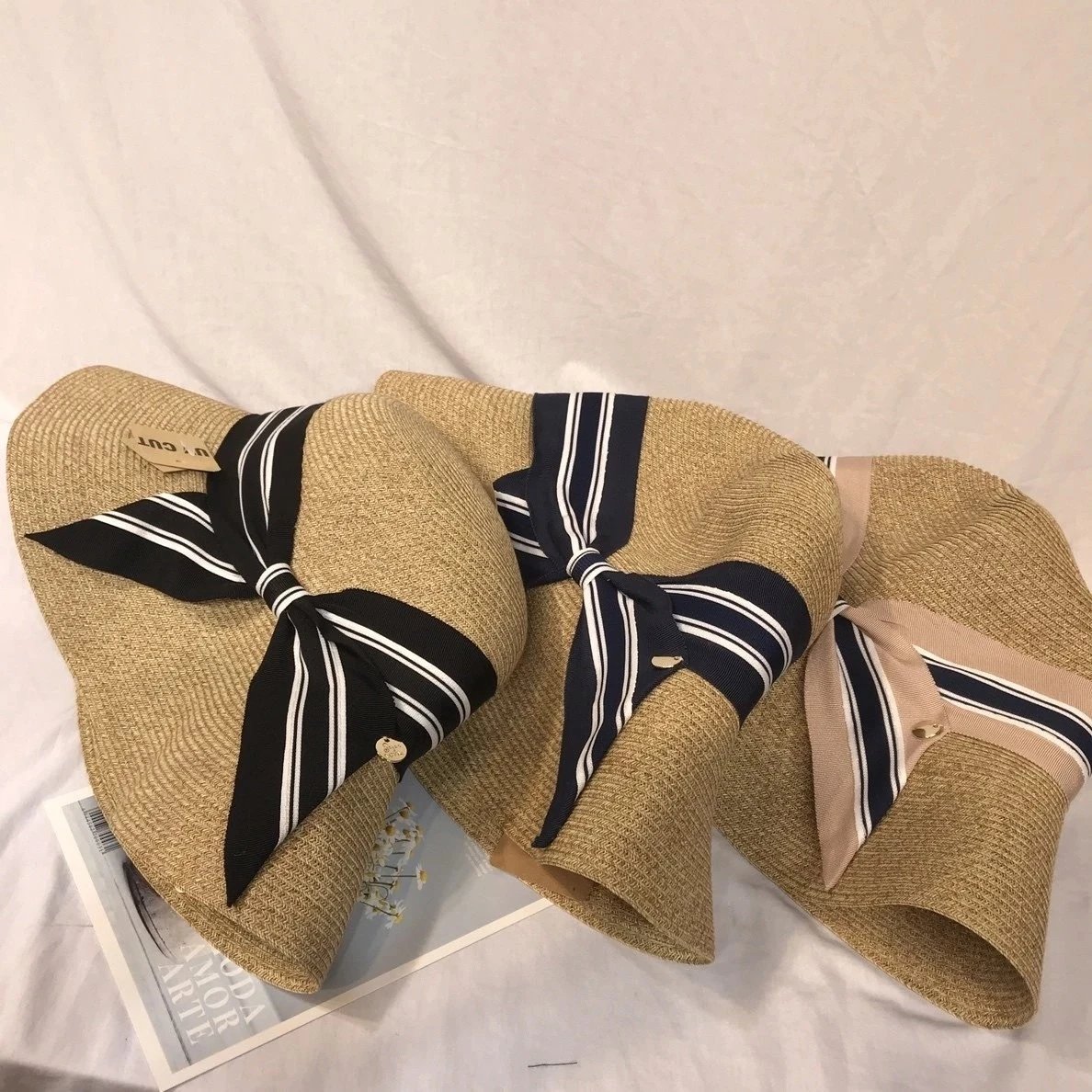 孙俪娘娘同款正版uv拉菲草草帽清货颜色随机 7