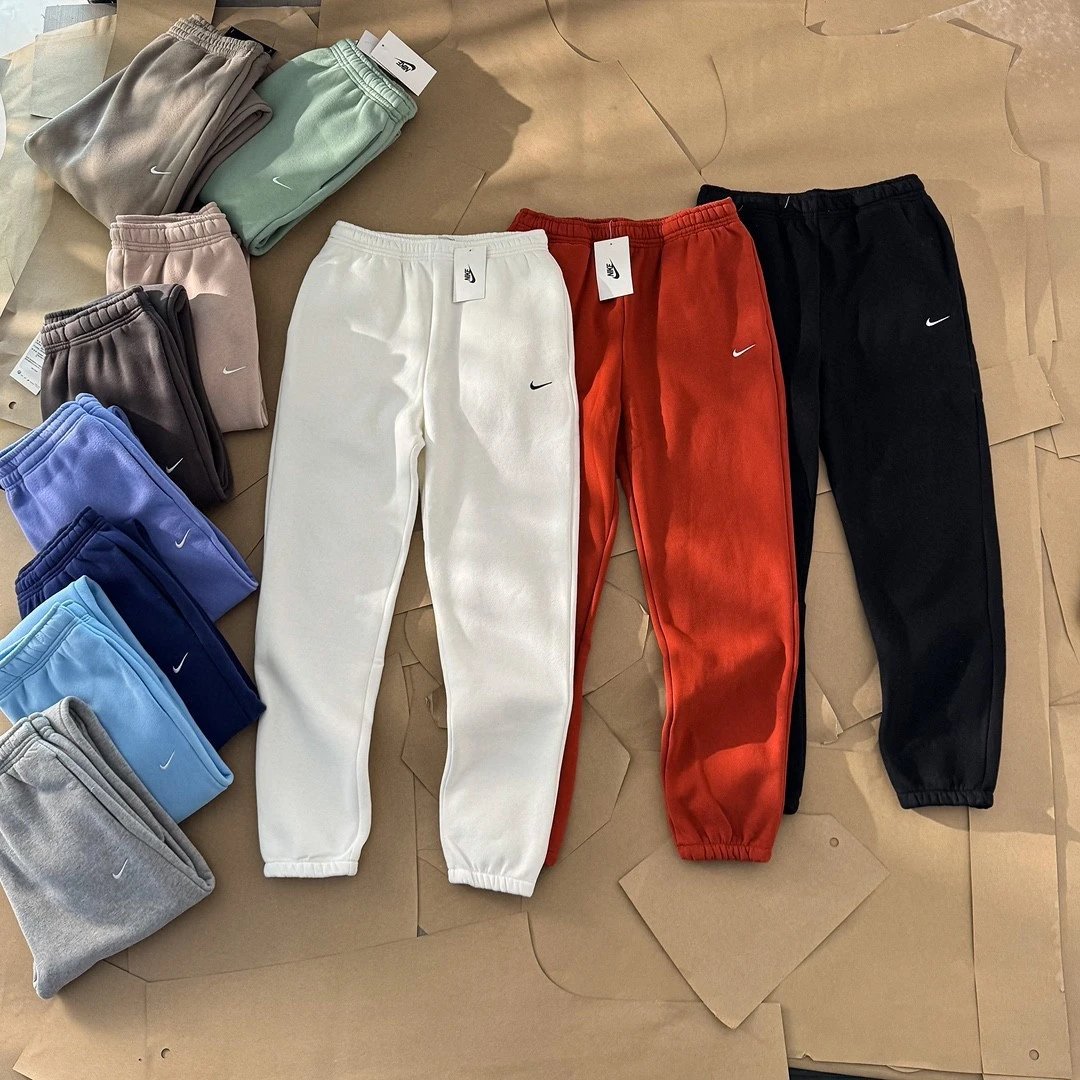 Nike Classic Basic Style Embroidered Logo Drawstring Jogger Sweatpants
