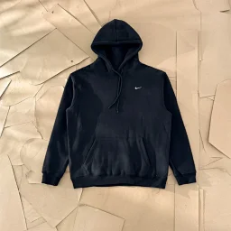 thumbnail for [Good Goods] N1ke Classic Basic Small Hook Embroidered Solid Color Hooded Sweatshirt Long Sleeve Fleece Sweatshirt Couples Wear Unisex