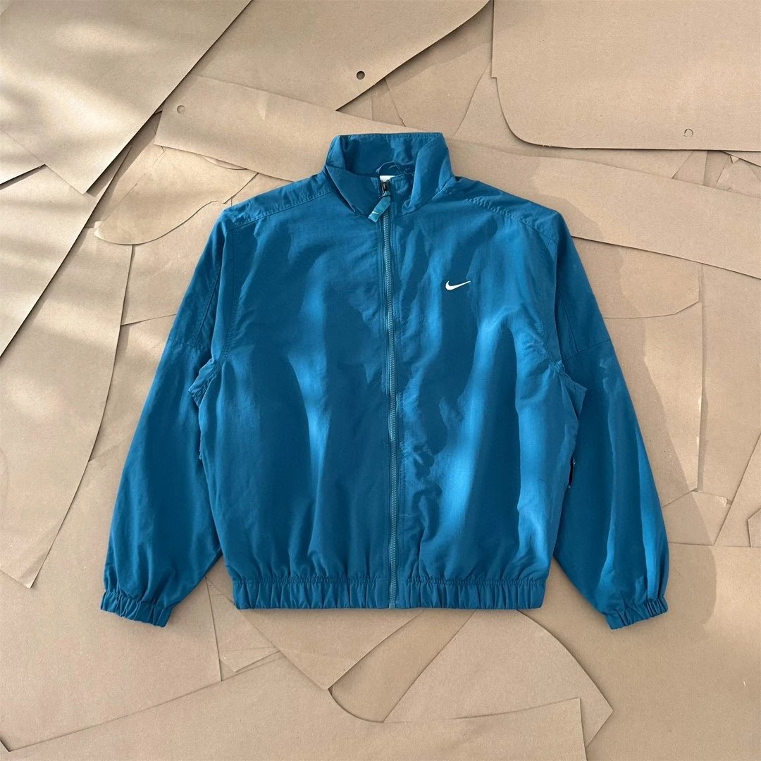 [good product] n1ke solo swoosh small label embroider logo stand collar jacket outwear woven jacket sports topsoutwear same style for men and women