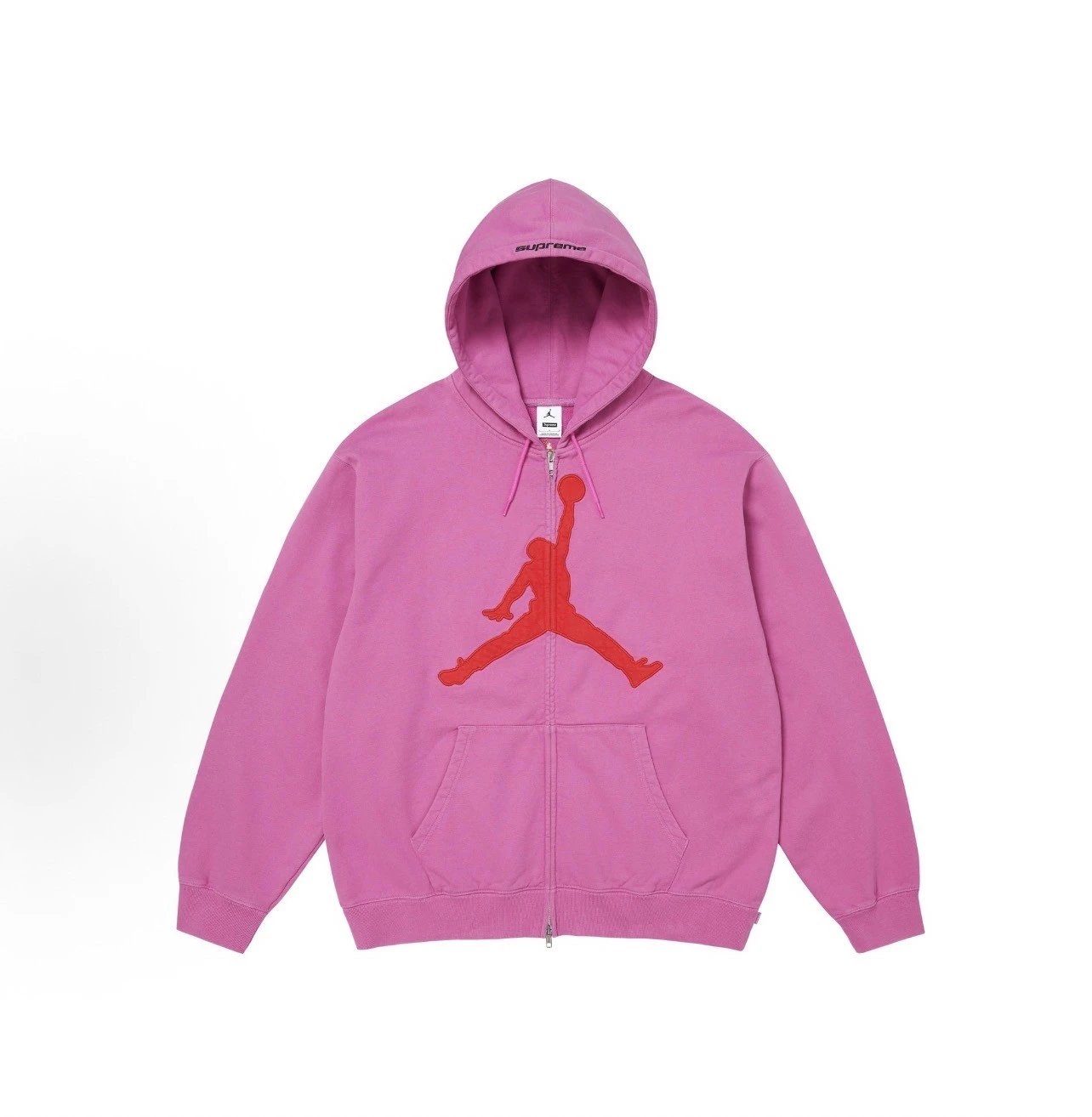 Supreme Jordan Zip Up Hooded Sweatshirt Pink