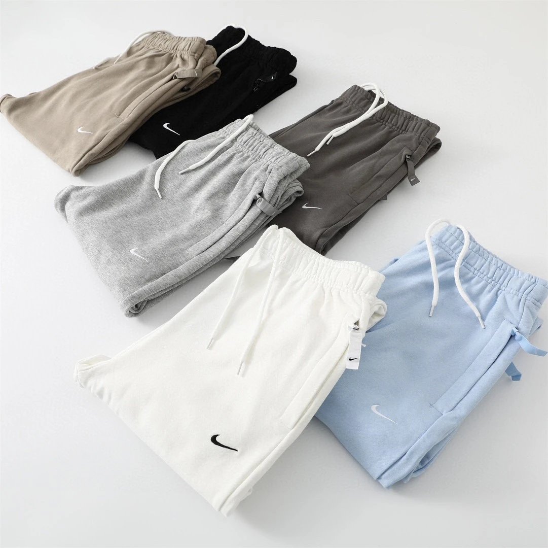 【 Good Product 】 N1ke Nai @ Ke 25ss New Product Six Color Solid Color Retro NK Small Hook Embroidered Logo Couple Knitted Big Woolen Hoop Sports and Leisure Pants Bundle Foot Guard Pants Male and Female Same Style