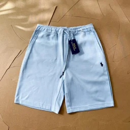 thumbnail for [Tripod] RL FW25 New 12 Colors Basic Solid Color Pony Embroidery Logo Pattern Casual Sweatpants Shorts Cropped Pants Unisex Style