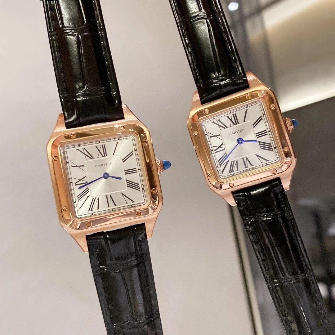 Black Leather Strap Rose Gold