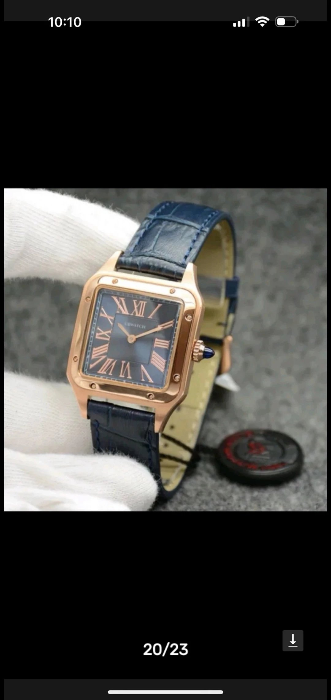 Rose Gold Blue Dial