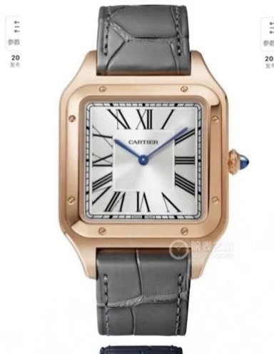 Gray Leather Strap Rose Gold