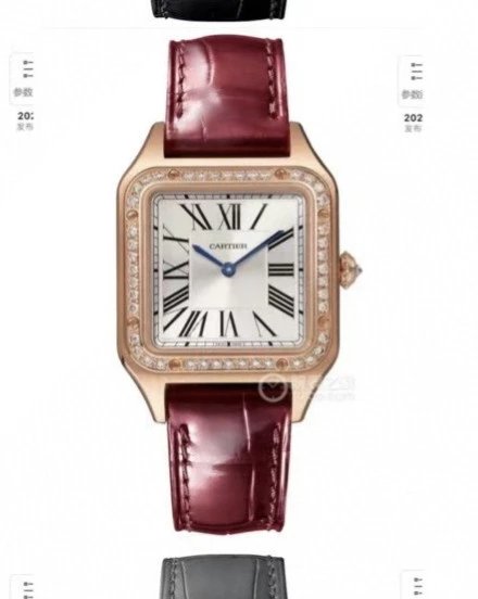 Red Leather Strap with Diamonds