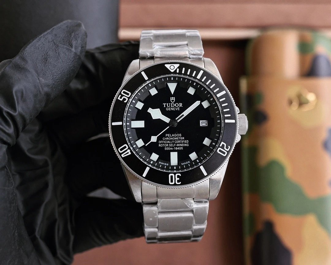 TUDOR Retro Series Fully Automatic Mechanical 42mm 3D Coated Fiberglass Stainless Steel Strap