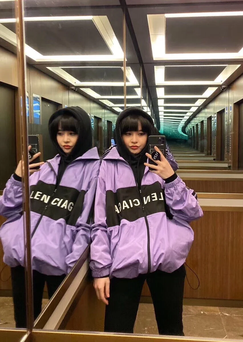 BALENCIAGA ラベンダー ナイロンジャケット Balenciaga Balenciaga BLCG Lavender Violet Windproof Sunscreen