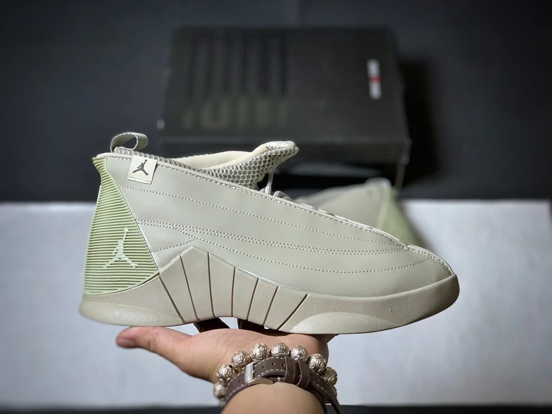 Air Jordan 15 AJ15 x Billie Eilish Sand Stick Figure High-Top Retro Culture Basketball Shoes Men's Casual Sneakers