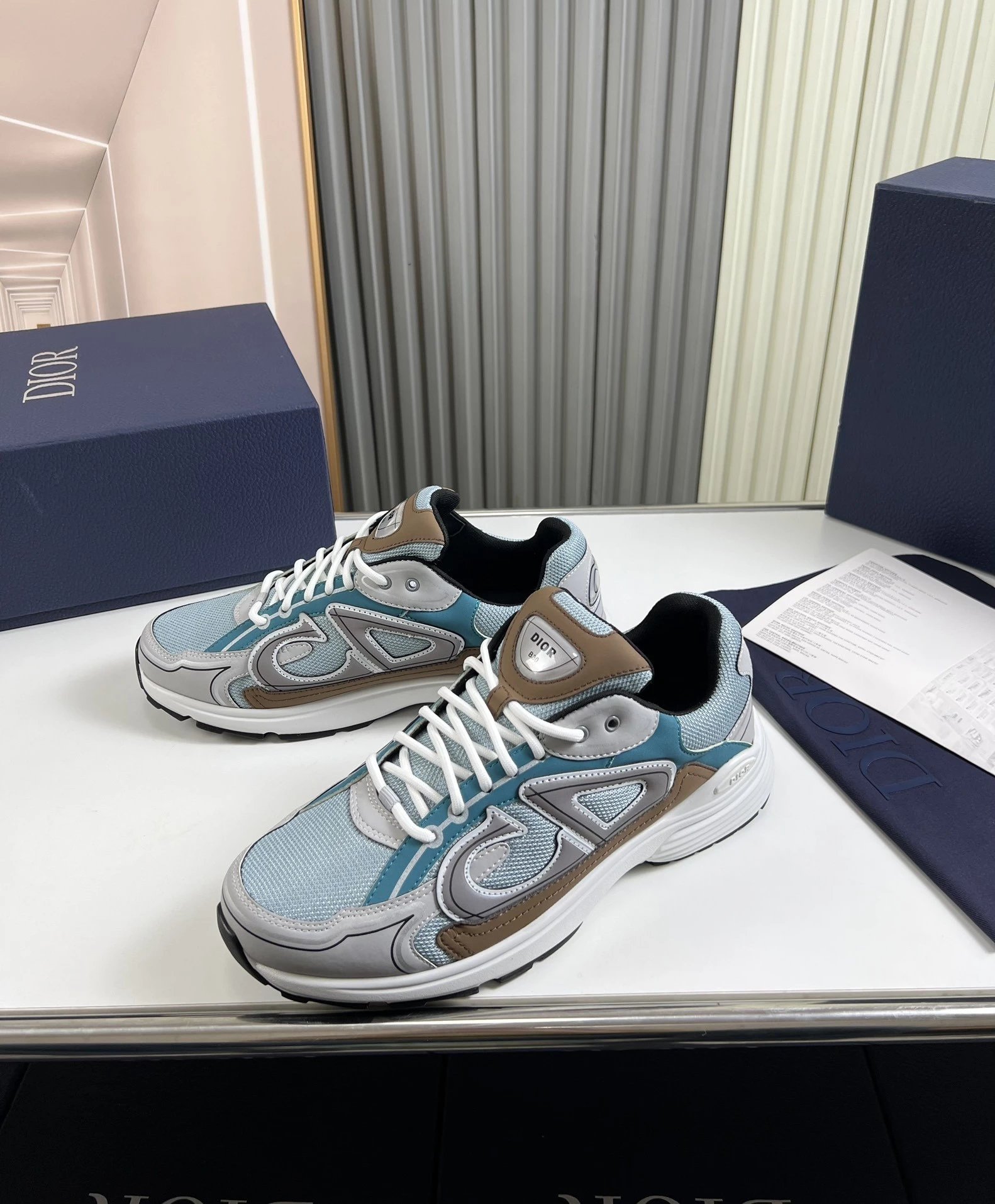 Dior B23 Yellow Chunky Sneakers - 26