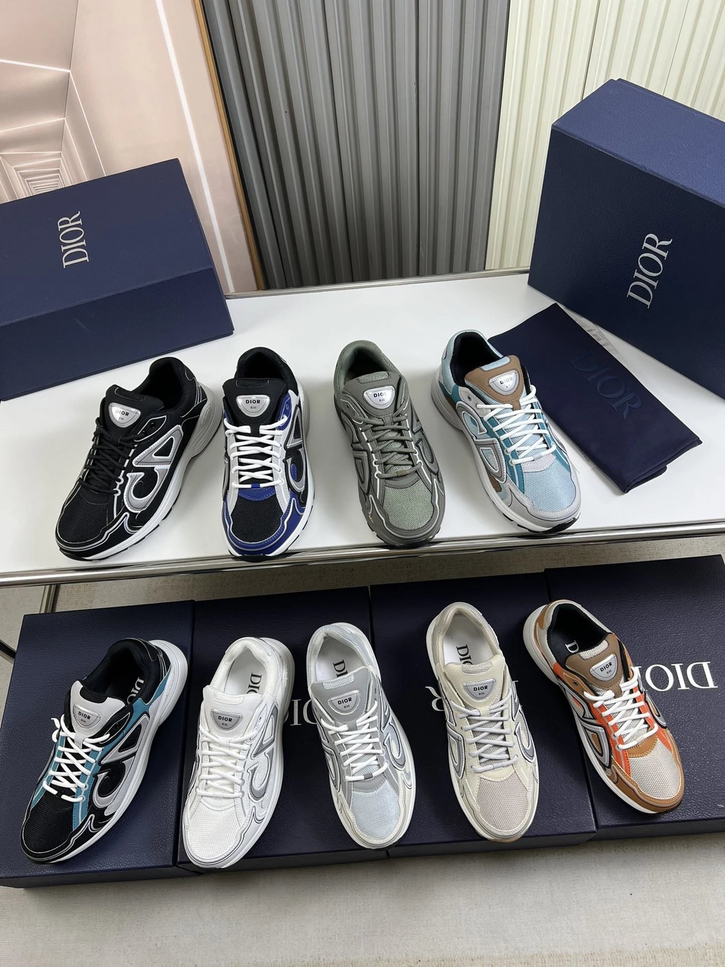 Dior B23 Yellow Chunky Sneakers - 40