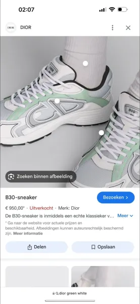 Dior B30 Sneaker Green White Chunky Sneakers - 1
