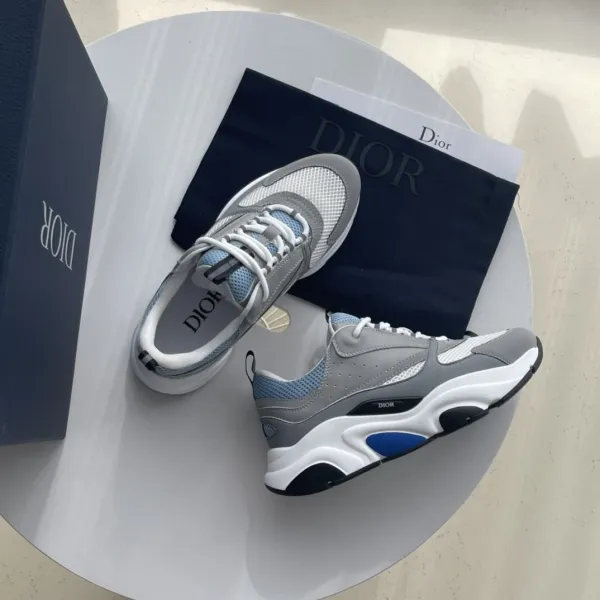 Dior B23 Low Gray Blue White Sneakers Chunky Sneakers - 1
