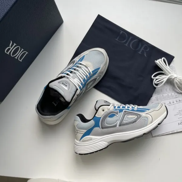 Dior B23 Low Blue Gray White Sneakers Chunky Sneakers - 1