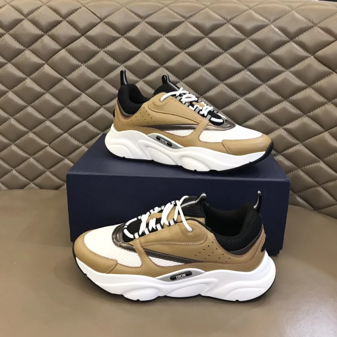 Dior B23 Oblique White and Black Chunky Sneakers - 65