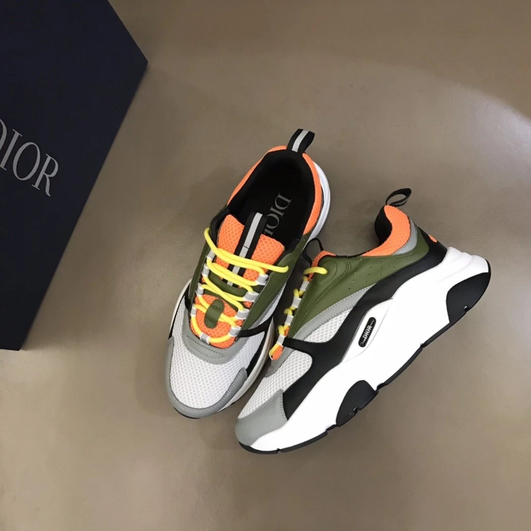Dior B23 Oblique White and Black Chunky Sneakers - 23