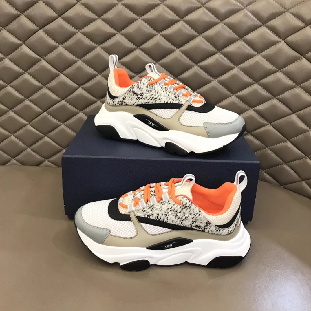 Dior B23 Oblique White and Black Chunky Sneakers - 13