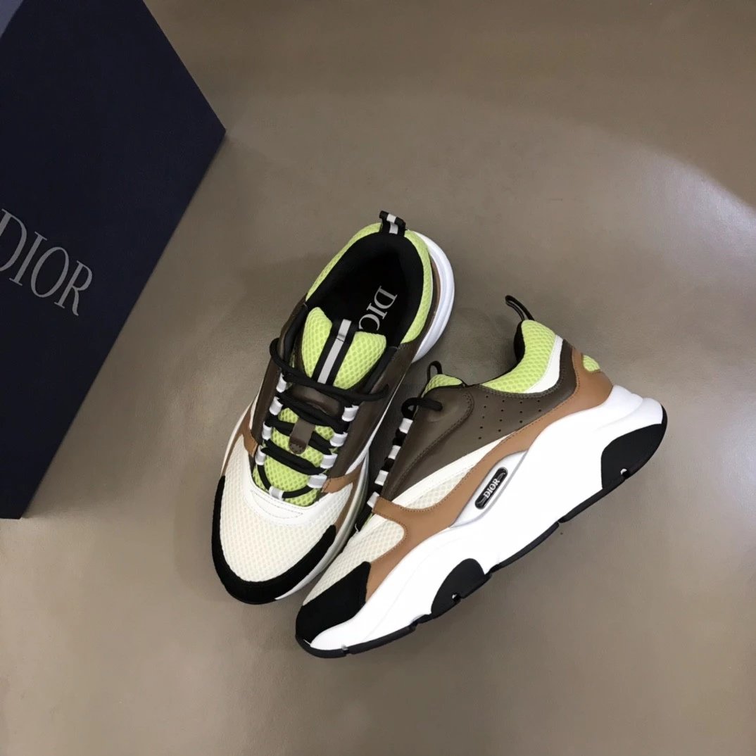 Dior B23 Oblique White and Black Chunky Sneakers - 52
