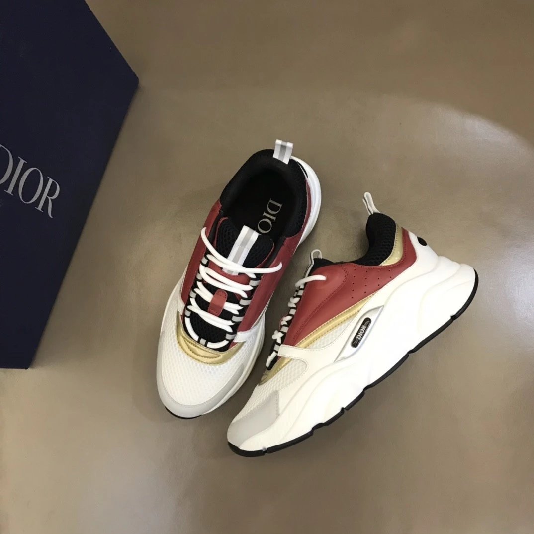 Dior B23 Oblique White and Black Chunky Sneakers - 62