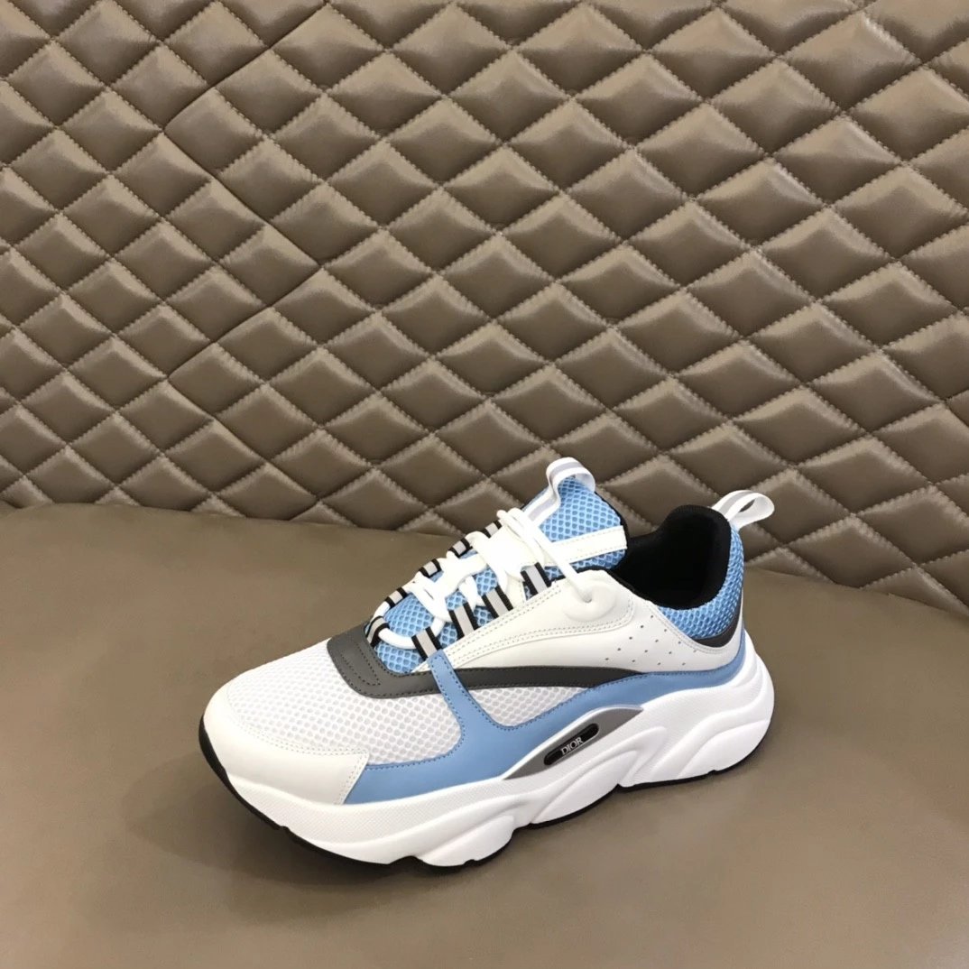 Dior B23 Oblique White and Black Chunky Sneakers - 34