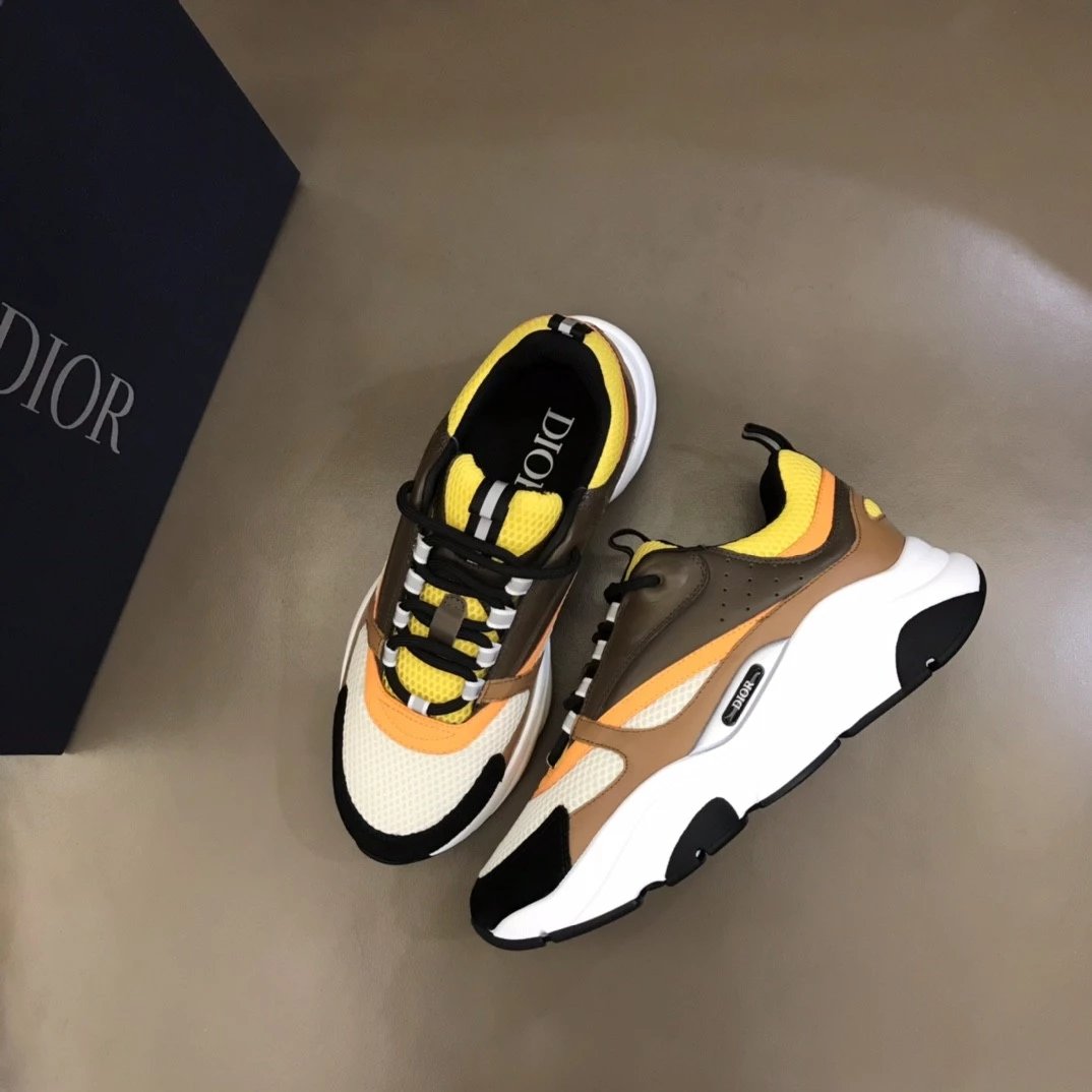 Dior B23 Oblique White and Black Chunky Sneakers - 53