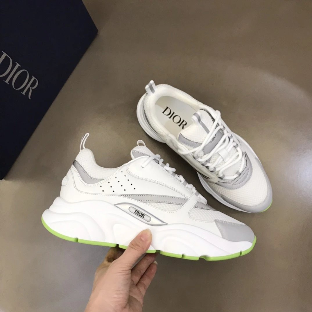 Dior B23 Oblique White and Black Chunky Sneakers - 60