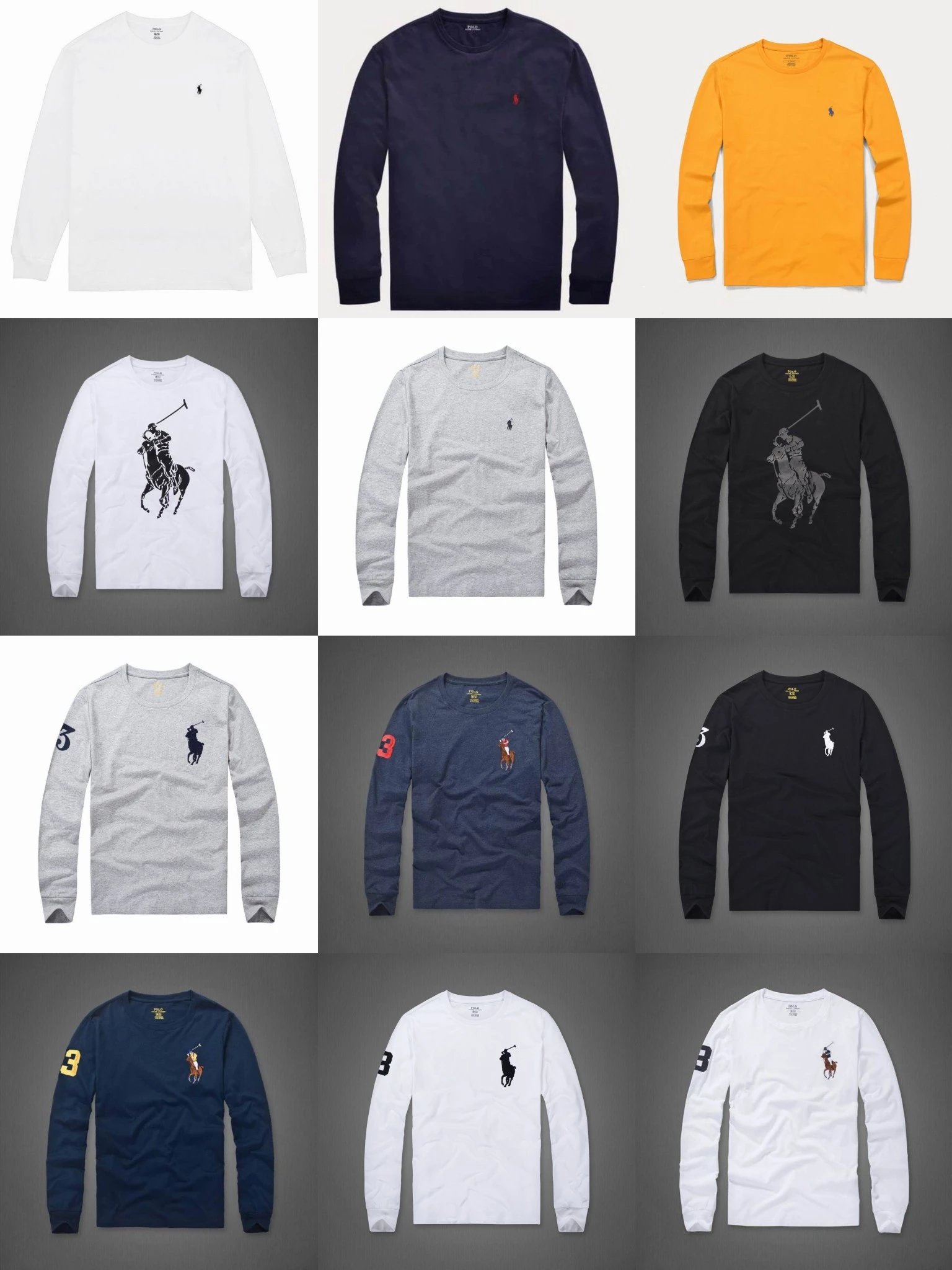 Fall hot long-sleeved men's long-sleeved