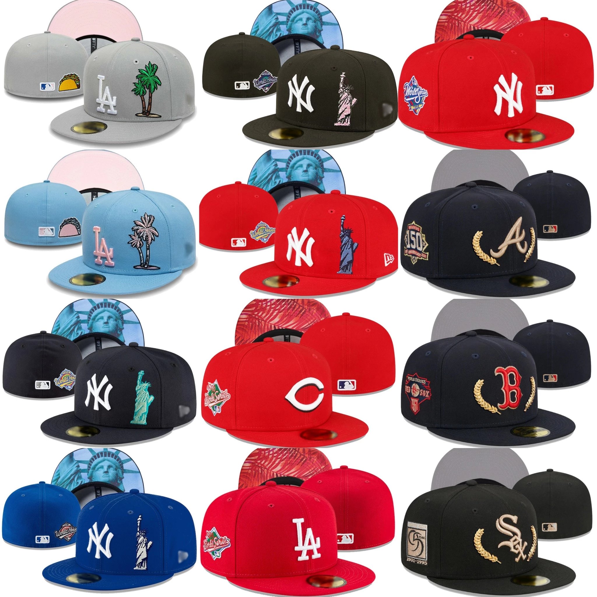 Fashion Trend Closed Cap Non-Adjustable Size Hat, 40 Colors Available