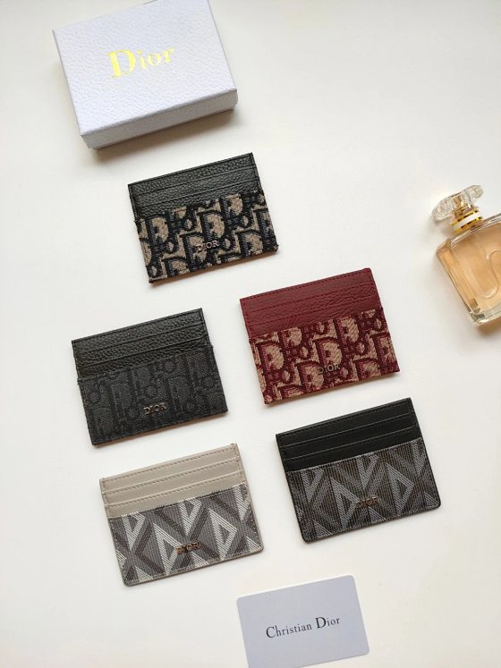 Que Print D Bank Card Holder Wallet, Jacquard Fabric with Genuine Leather, Free Shipping