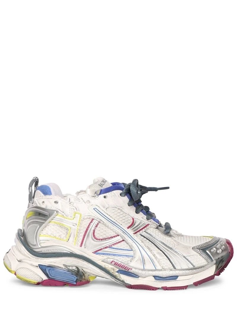 Runner 7.5 White Blue Pink Purple