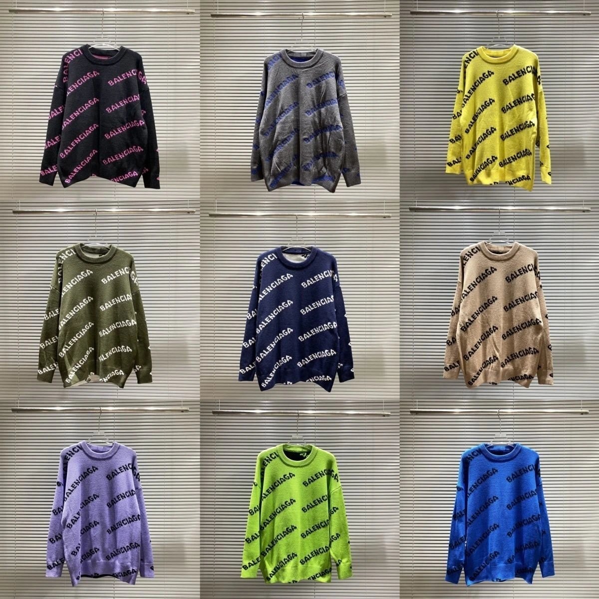 Thick double-layer letter jacquard casual loose and versatile men's and women's knitted sweater