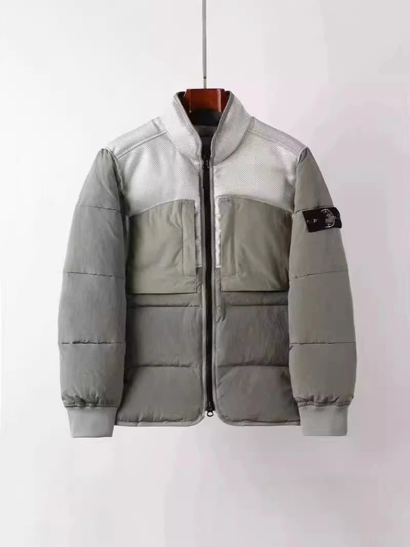 Design Puffer Jacket with Star Logo White Outerwear - 30