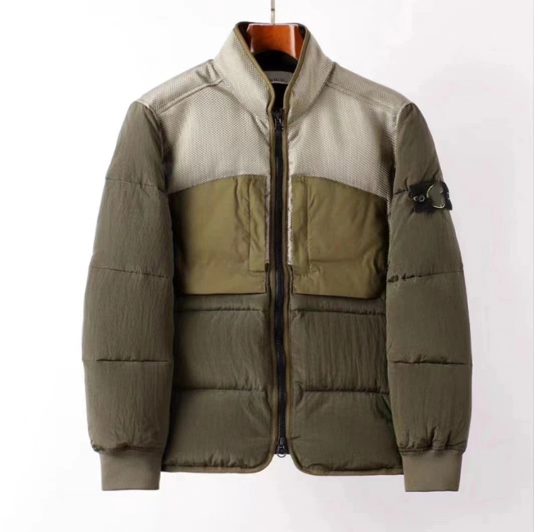Design Puffer Jacket with Star Logo White Outerwear - 28