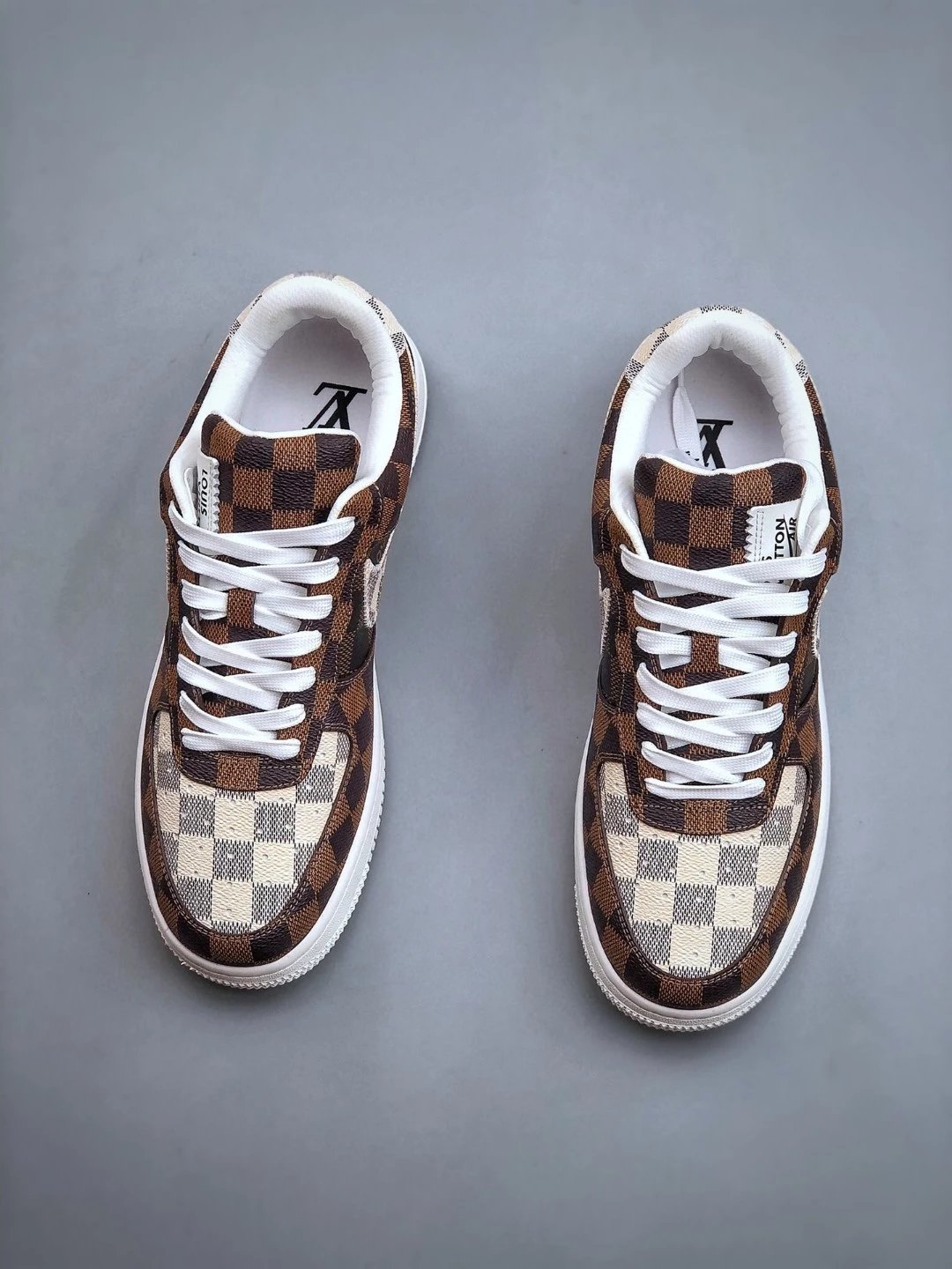 Louis Vuitton x Nike Air Force 1 Low Monogram Gold Sneakers - 60