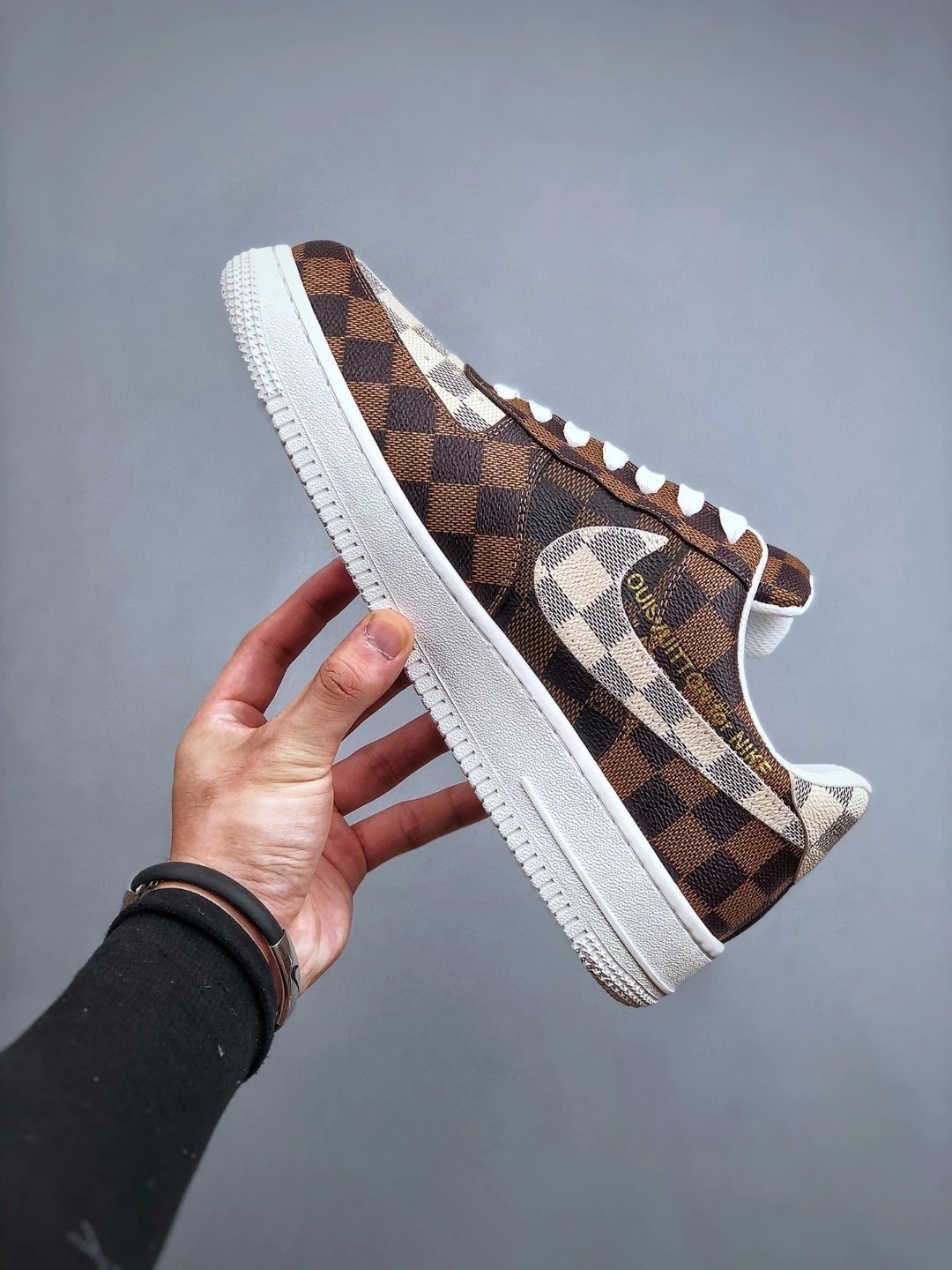 Louis Vuitton x Nike Air Force 1 Low Monogram Gold Sneakers - 57