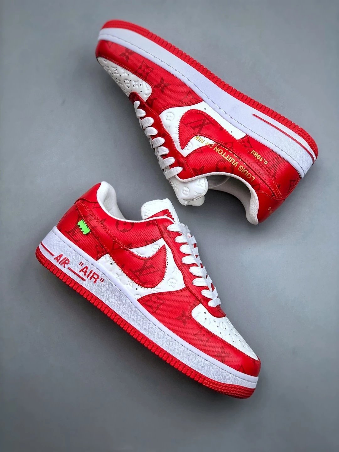 Louis Vuitton x Nike Air Force 1 Low Monogram Gold Sneakers - 37