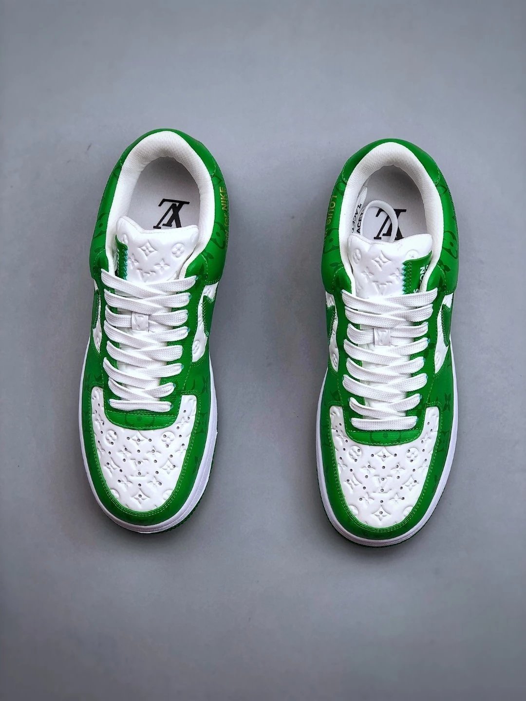 Louis Vuitton x Nike Air Force 1 Low Monogram Gold Sneakers - 15