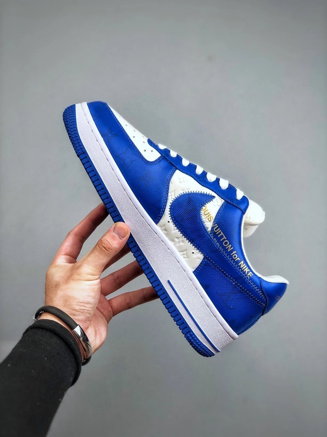 Louis Vuitton x Nike Air Force 1 Low Monogram Gold Sneakers - 21