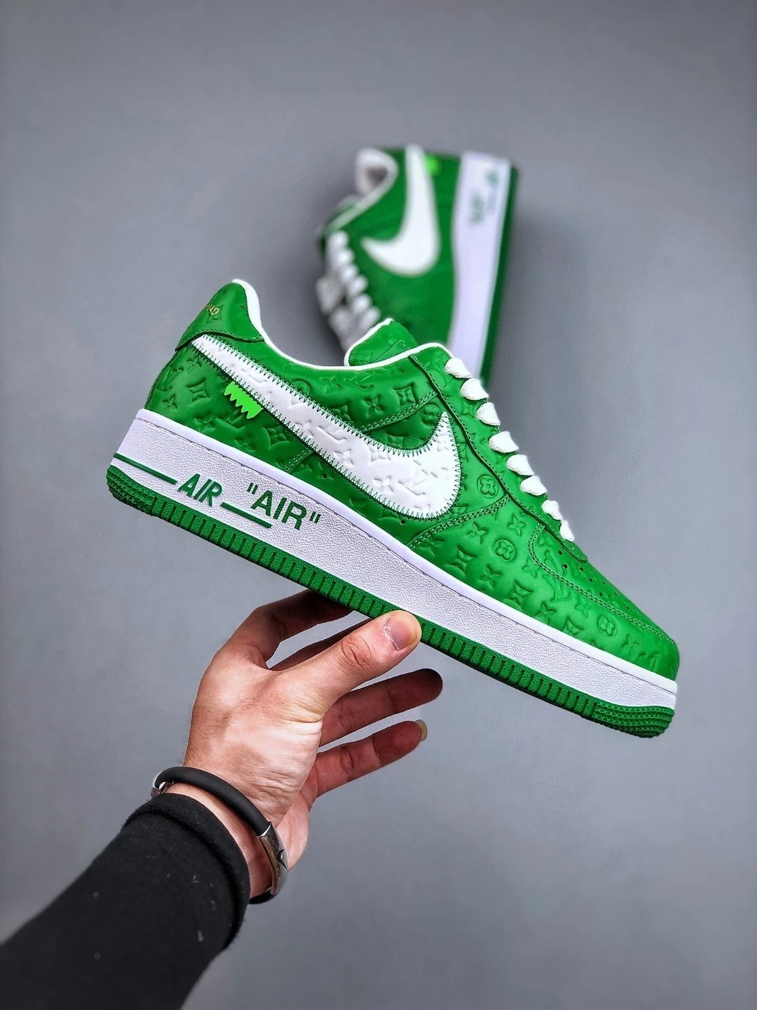 Louis Vuitton x Nike Air Force 1 Low Monogram Gold Sneakers - 50