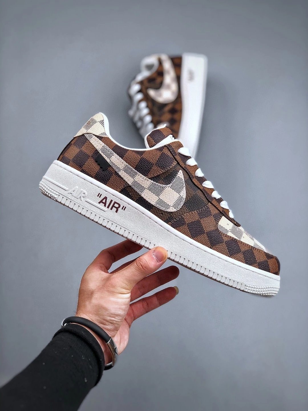 Louis Vuitton x Nike Air Force 1 Low Monogram Gold Sneakers - 59