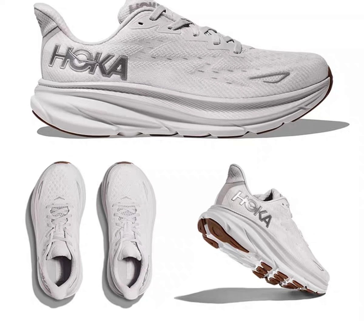 Hoka Clifton 9 Light Blue Gold Running Shoes product detail 15 in Litbuy spreadsheet finds